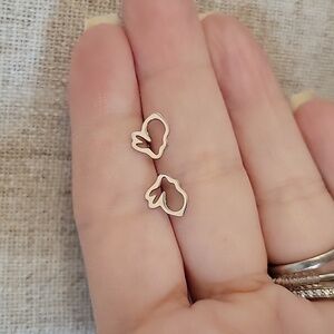 Silver Bunny Stud Earrings